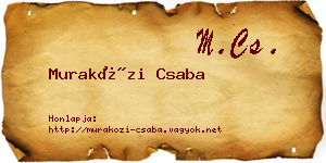 Muraközi Csaba névjegykártya